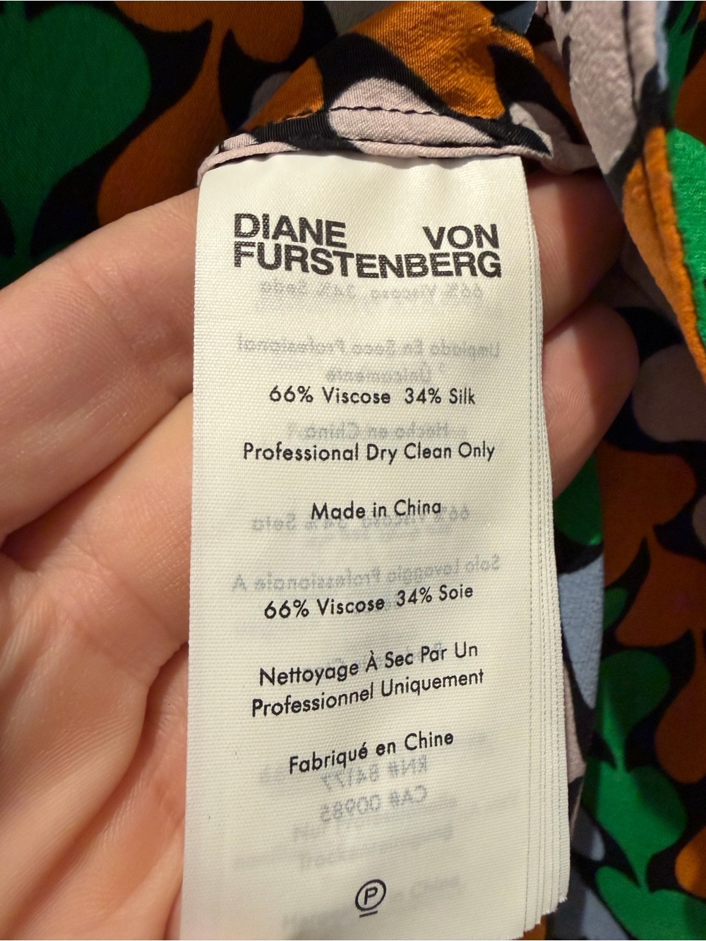 Diane von Furstenberg Washington Blouse in Heart Trail | Silk Blend Button Front - Picture 5 of 9